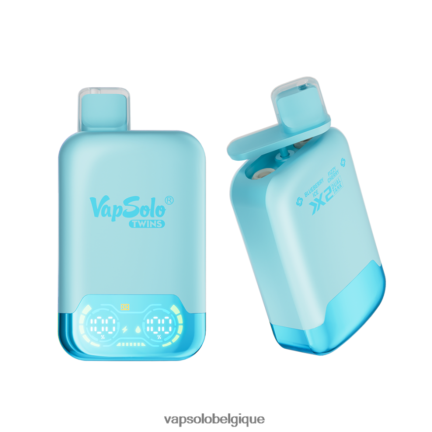 VapSolo Avis - VapSolo TWINS vape jetable Z6NF4427 glace aux myrtilles et cerise pétillante