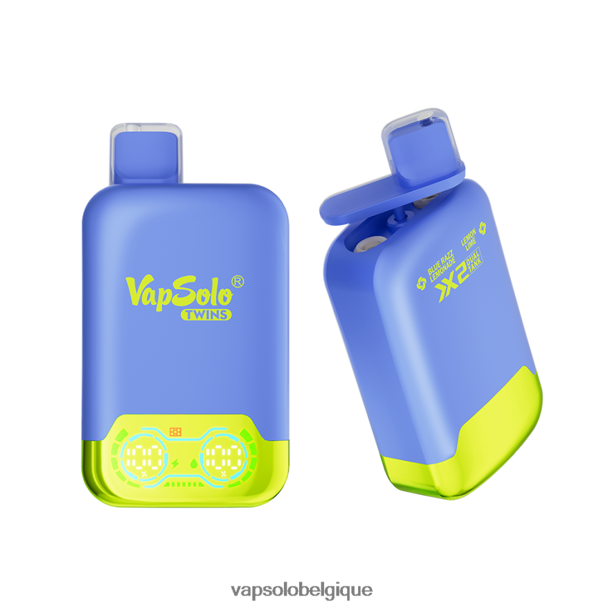 VapSolo Belgique - VapSolo TWINS vape jetable Z6NF4426 limonade blue razz et citron vert