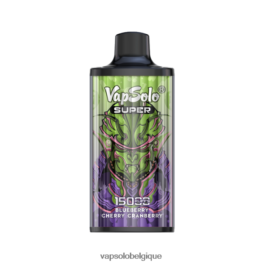 VapSolo Belgique - VapSolo SUPER vape jetable Z6NF4416 myrtille cerise canneberge