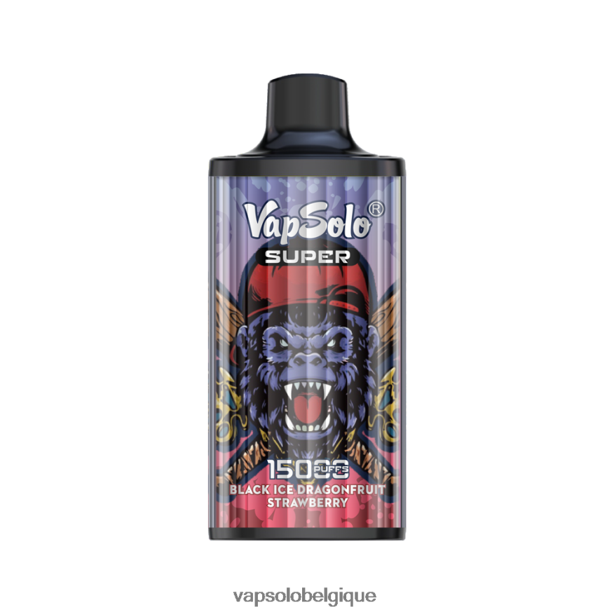 VapSolo Prix - VapSolo SUPER vape jetable Z6NF4413 fraise-drangofruit glace noire